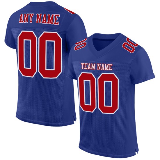 Custom Royal Red-White Mesh Authentic Football Jersey Custom Royal Red-White Mesh Authentic Football Jersey