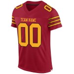Custom Cardinal Gold-Black Mesh Authentic Football Jersey Custom Cardinal Gold-Black Mesh Authentic Football Jersey