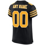 Custom Black Gold-White Mesh Authentic Football Jersey Custom Black Gold-White Mesh Authentic Football Jersey