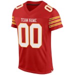 Custom Scarlet White-Gold Mesh Authentic Football Jersey Custom Scarlet White-Gold Mesh Authentic Football Jersey